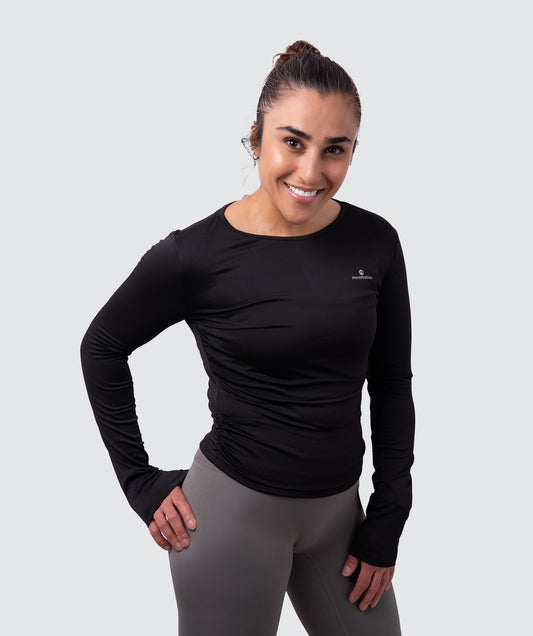 Fitted Long-Sleeve Contour Top – Stretch & Sculpt